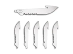 3" Serrated Drop-Point Replacement Blades 6-Pack
