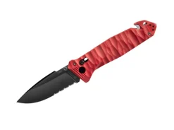 C.A.C. S200 G10 Textured Red Serrated