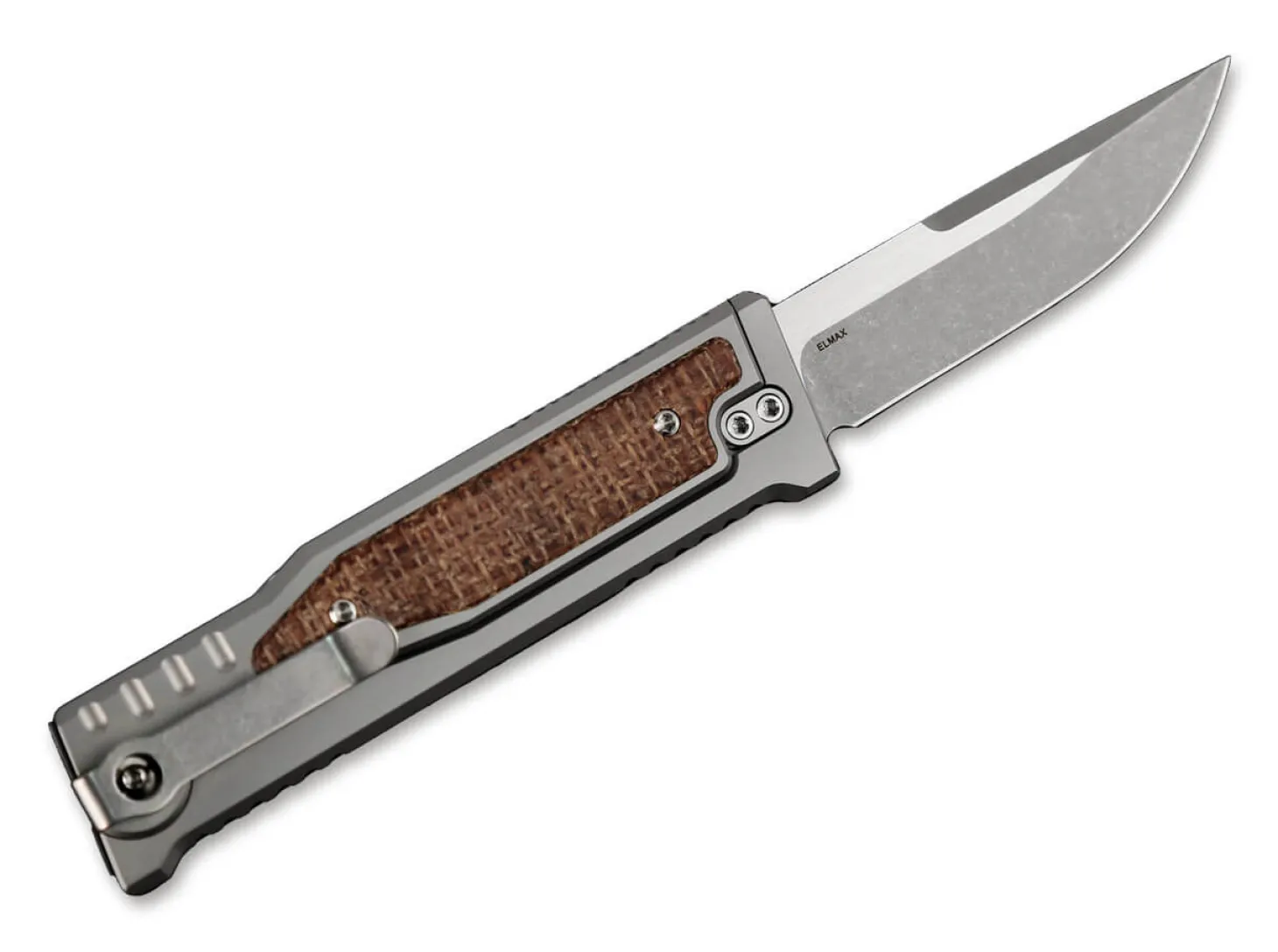 EXO-M Burlap Micarta Drop Point