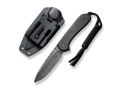 Fixed Blade Elementum Ebony Damascus