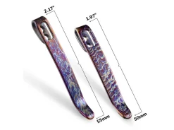 Four Flamed Titanium Clips T002C