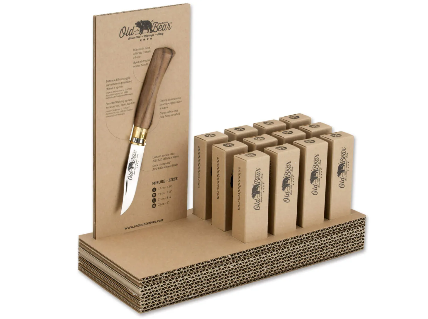 M Walnuss Display Set