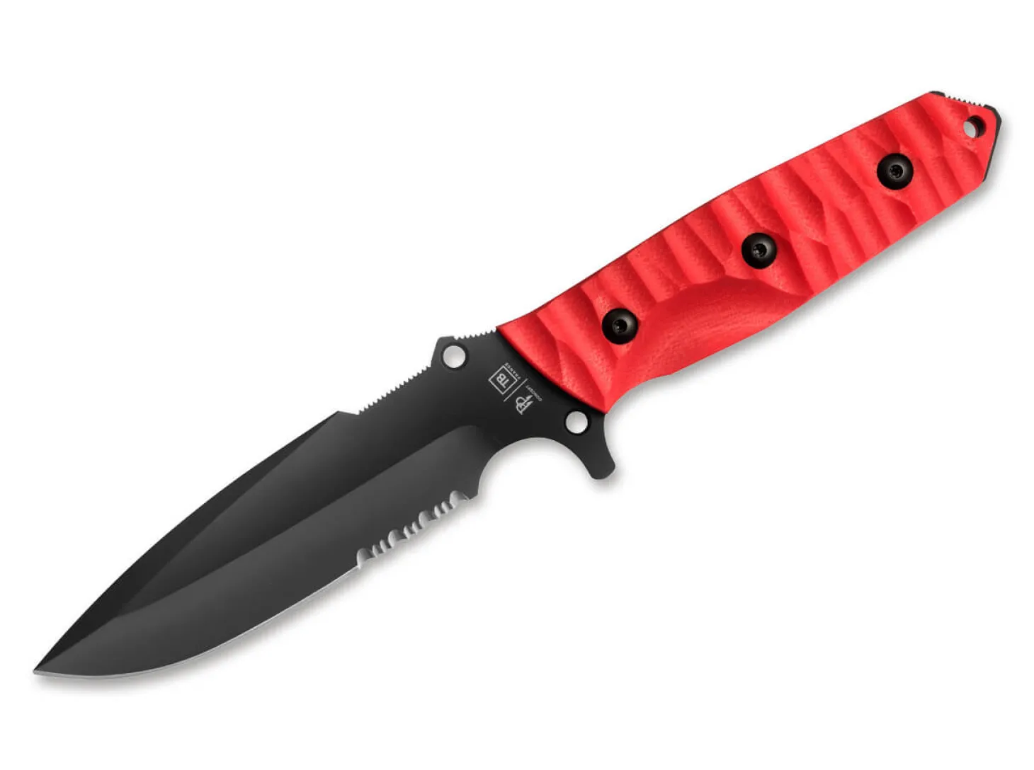 Maraudeur G10 Textured Red Serrated