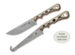 Muley Combo Leather Sheath Tan Black G10