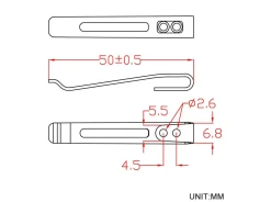 Plain Stainless Steel Clip CA-05B-V1