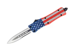 Small CTK-1 Cerakote American Flag Dagger 1-Side Serrated