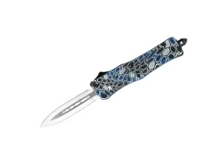 Small CTK-1 Cerakote Blue Cobra Skin Dagger Not Serrated