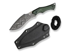 Vaquita II Micarta Green Damascus
