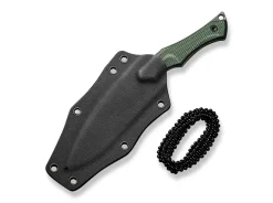 Vaquita II Micarta Green Damascus